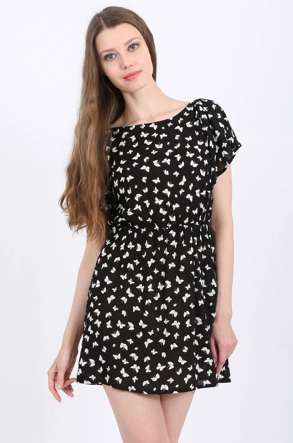 MISS PINKI Lauren Butterfly sundress in black