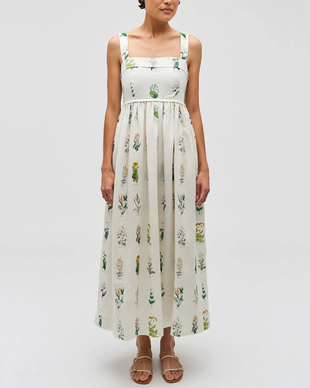 Mist Floral Greenhouse Sundress