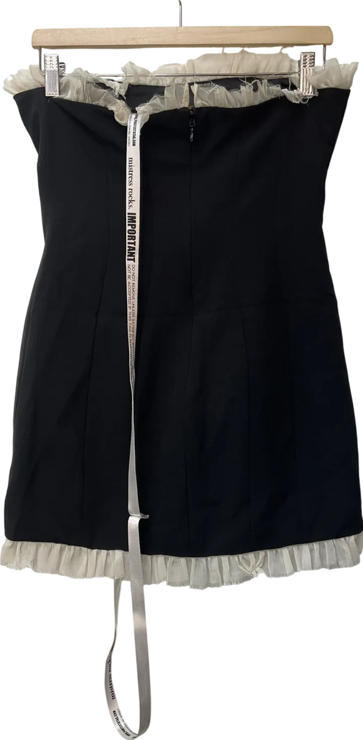 Mistress Rocks Black Strapless Mini Dress UK M