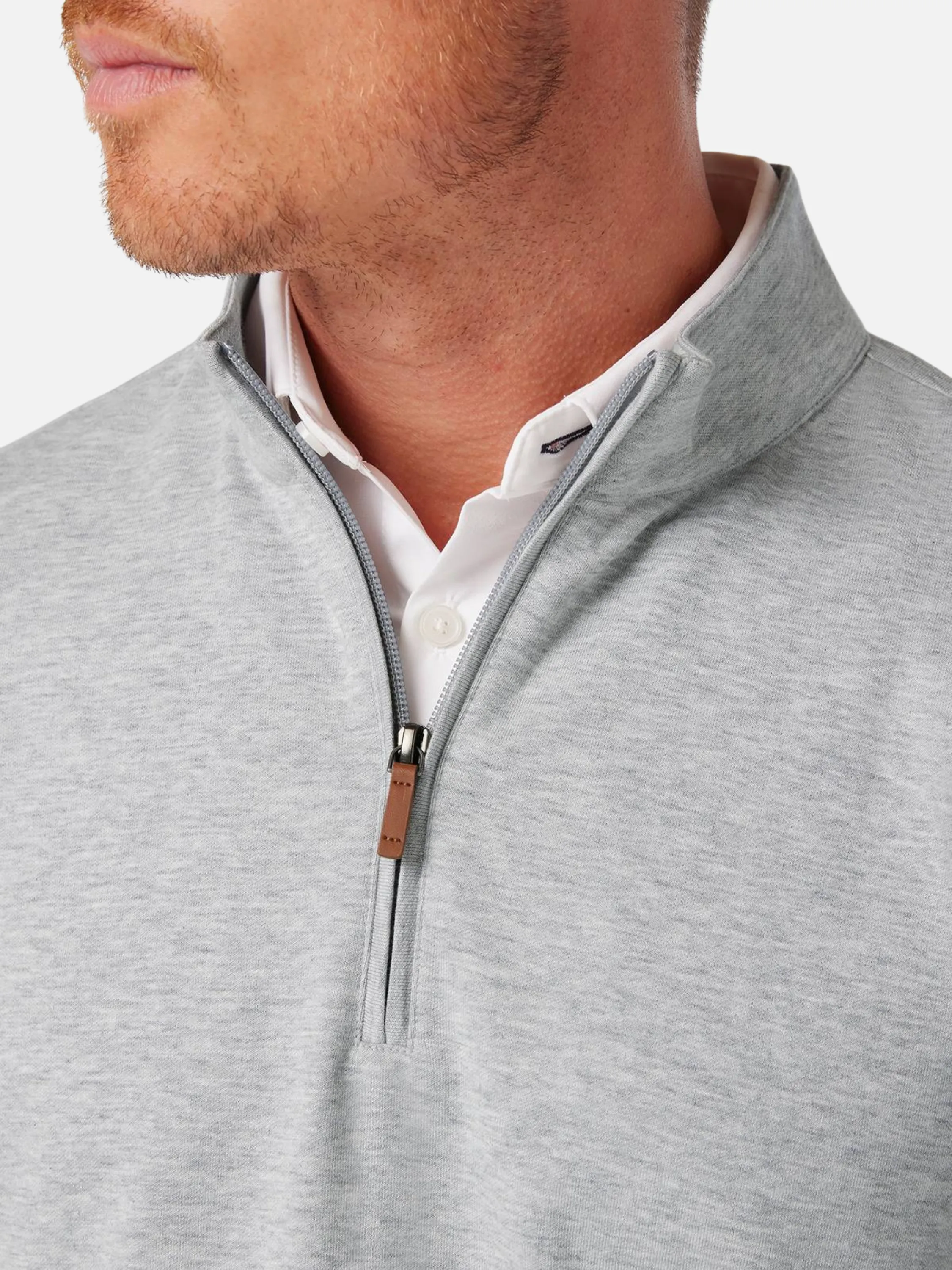 Mizzen  Main KPI Quarter Zip - Cool Gray Heather