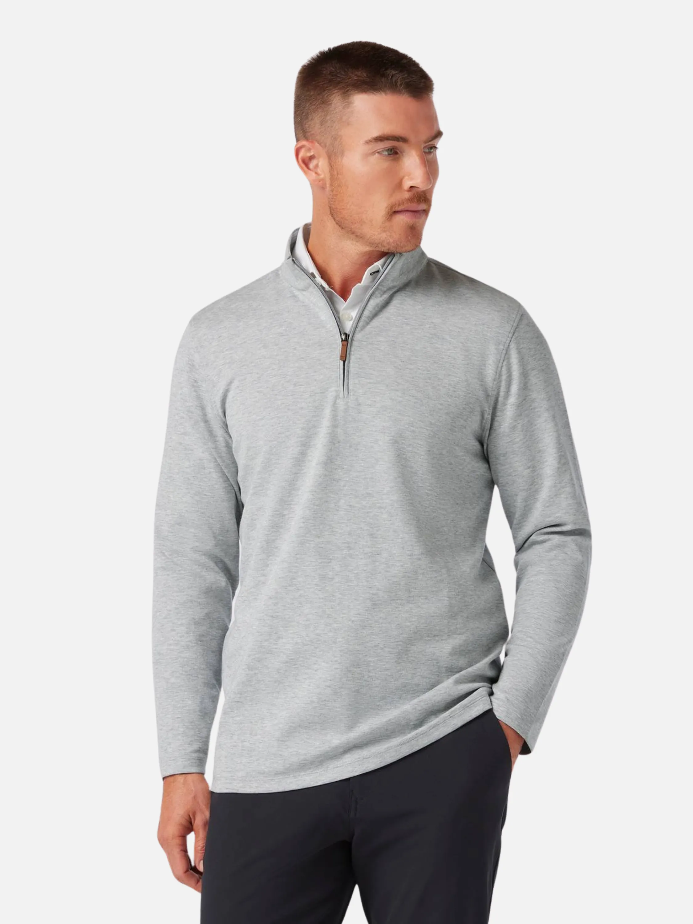 Mizzen  Main KPI Quarter Zip - Cool Gray Heather