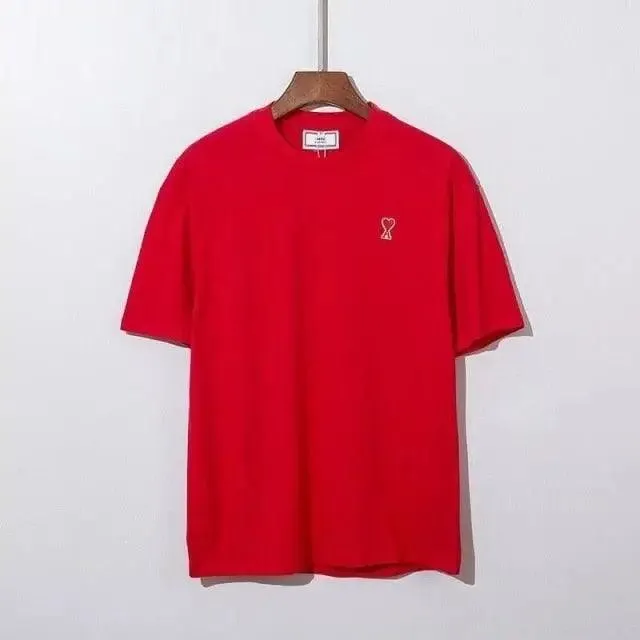 Modern Summer New Hearts A Love Embroidered Simple Design Masculine Fashion Short Sleeve T-Shirt Men's T-Shirt  Men's Short Sleeve Tees Cotton T-Shirts for Men