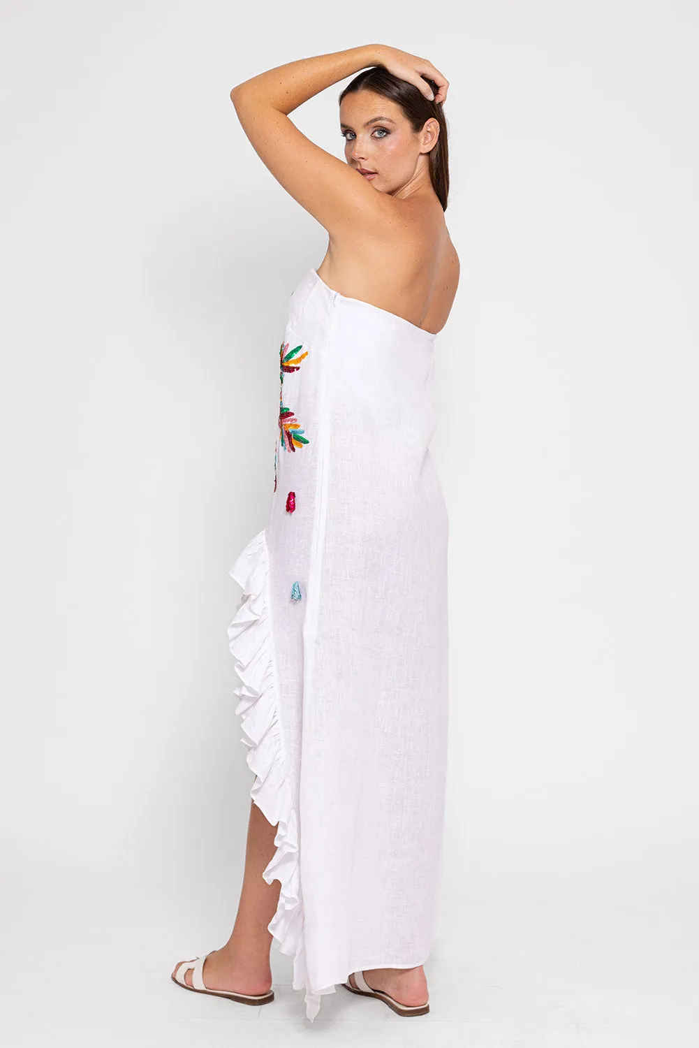 Moon Dress - White/Cartagena
