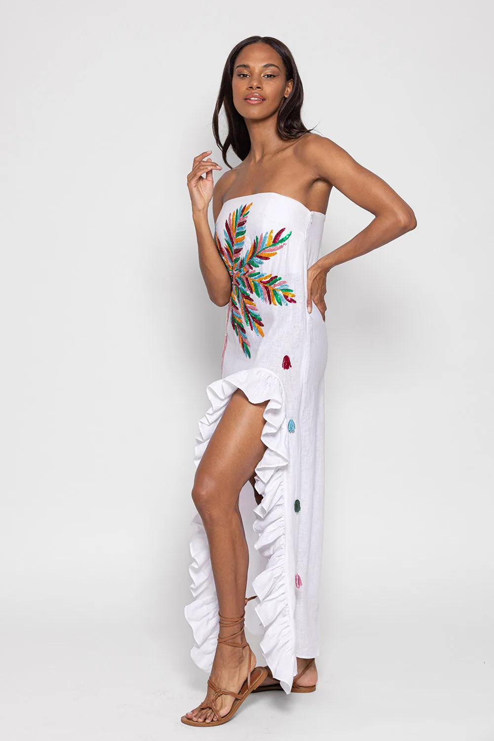 Moon Dress - White/Cartagena