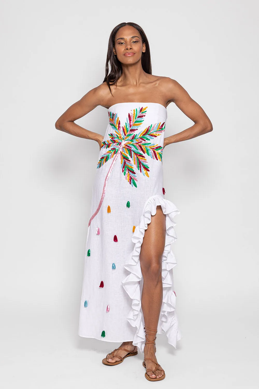Moon Dress - White/Cartagena