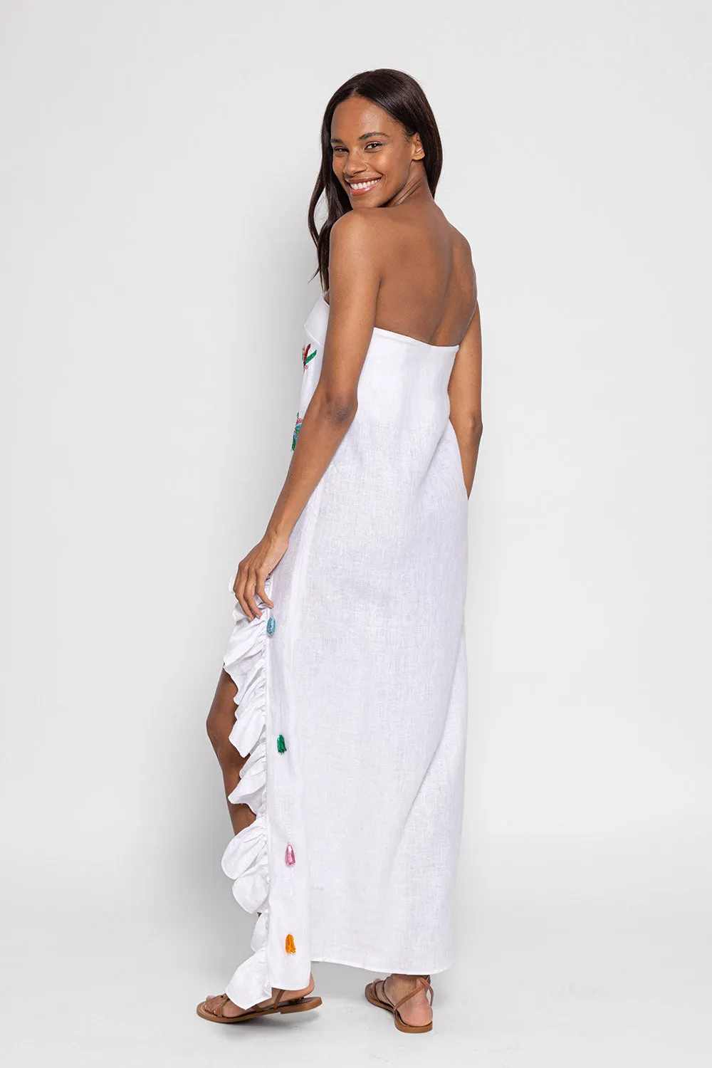 Moon Dress - White/Cartagena