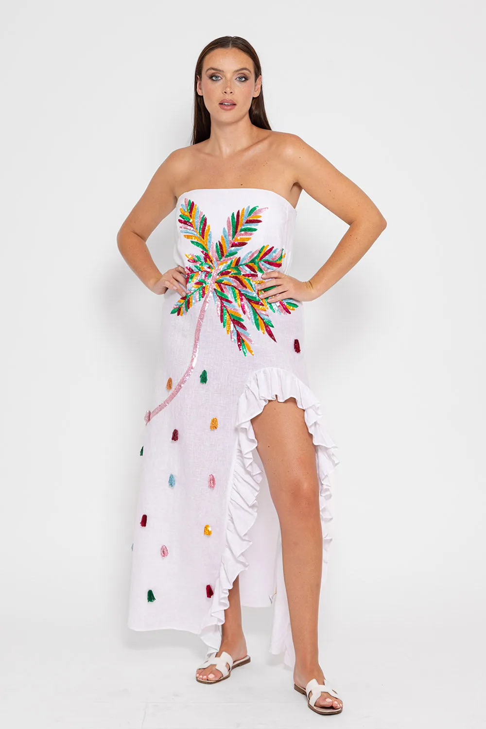 Moon Dress - White/Cartagena