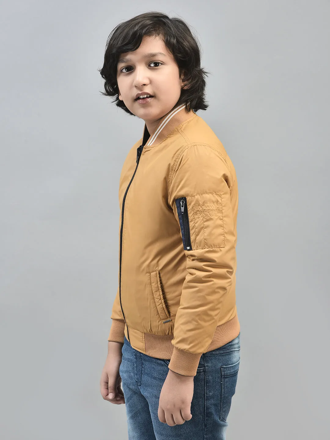 Mustard Reversible Bomber Jacket