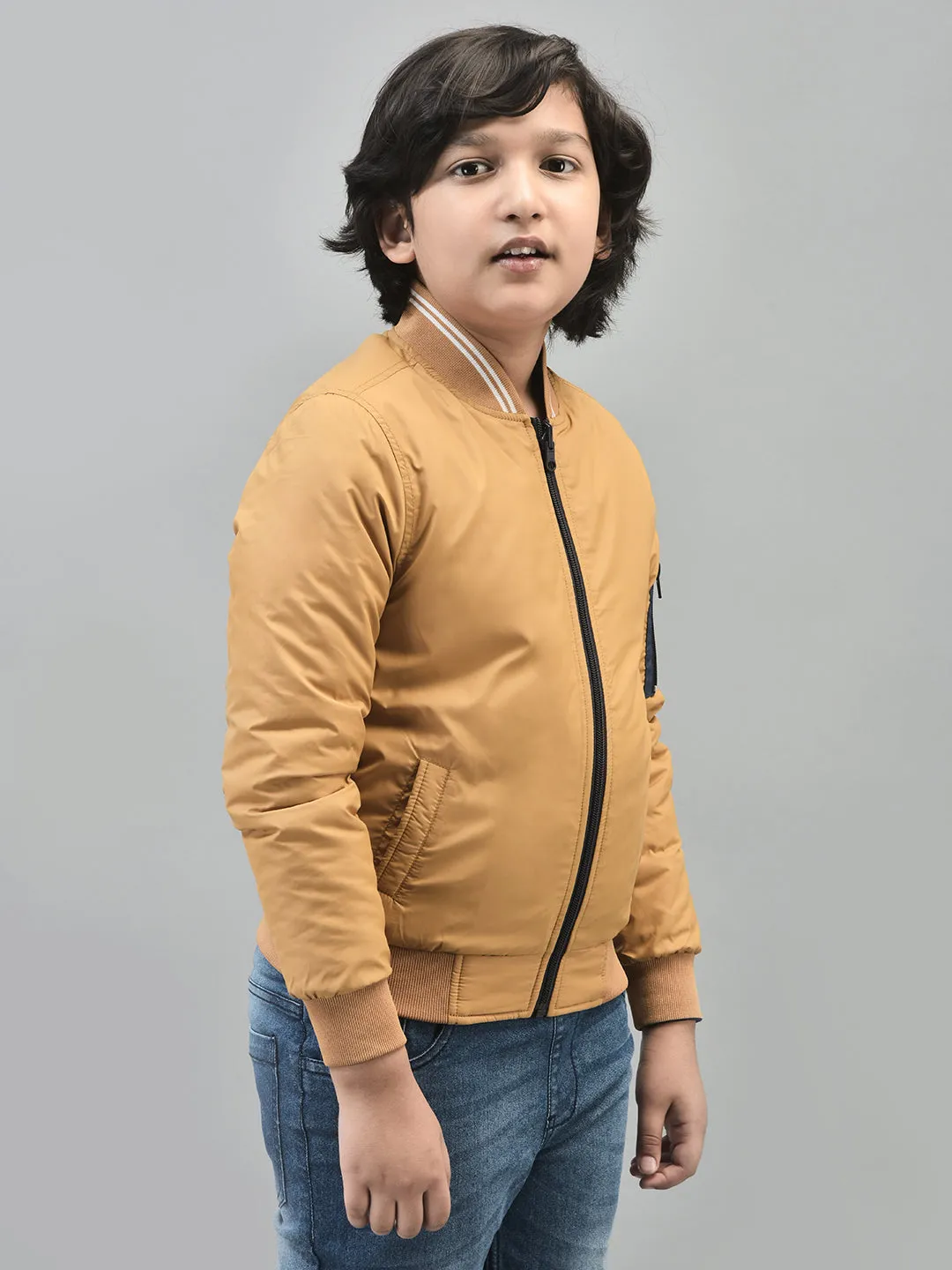Mustard Reversible Bomber Jacket