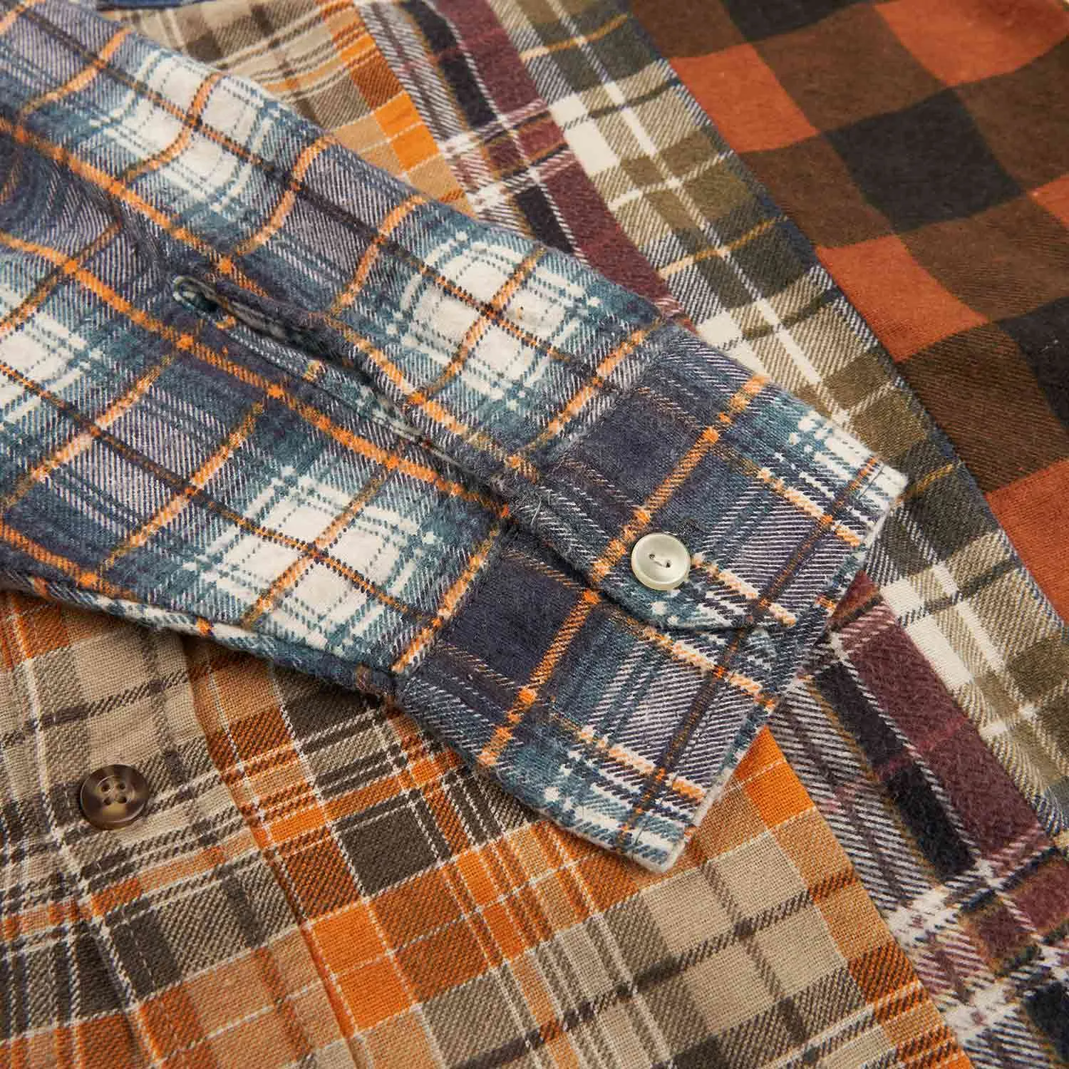 needles rebuild by needles 7 cuts flannel shirt (multi)