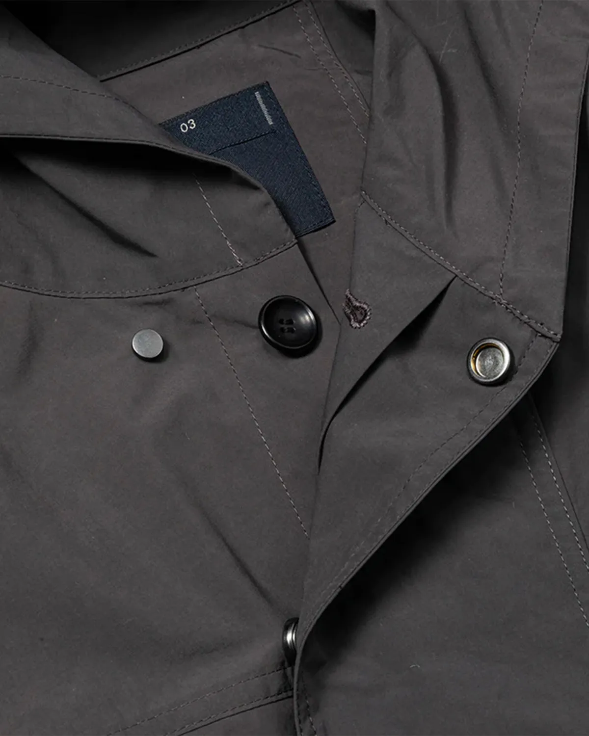 Neutral Hooded Blouson - Charcoal