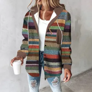 NEW Classy Print Hoodie Outerwear - Size Medium - Retails $89 