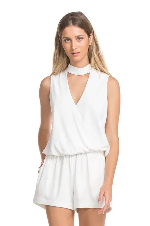 Nicole Romper Wide Tab Sig | Ivory