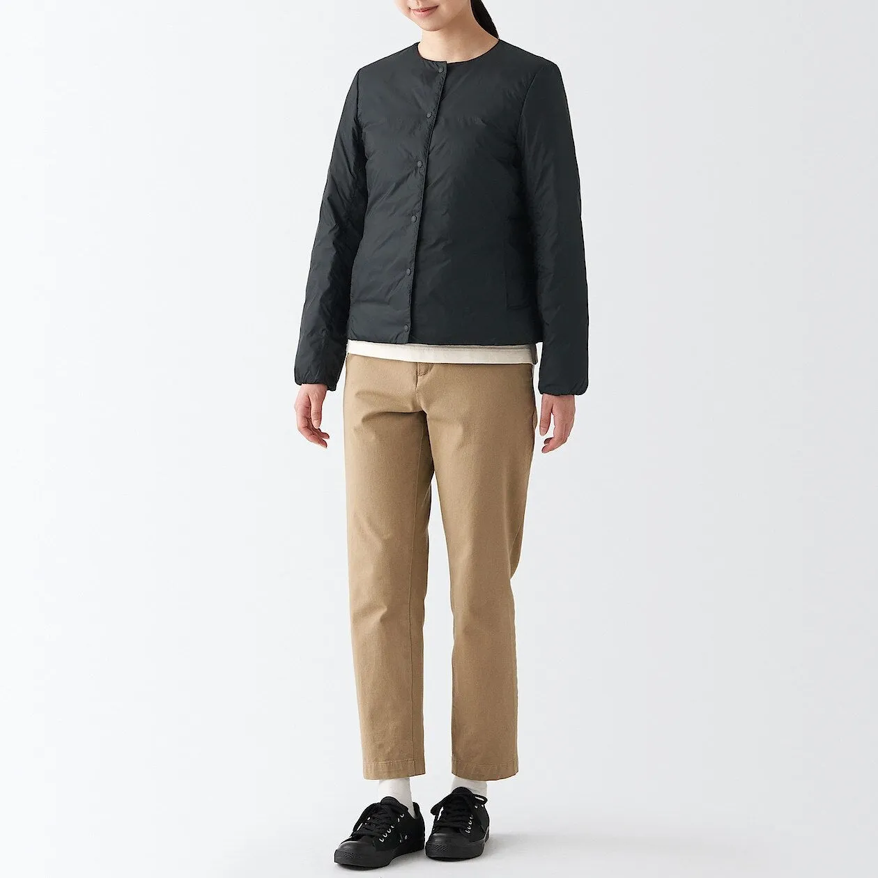 Nylon Lightweight No collar Down jacket