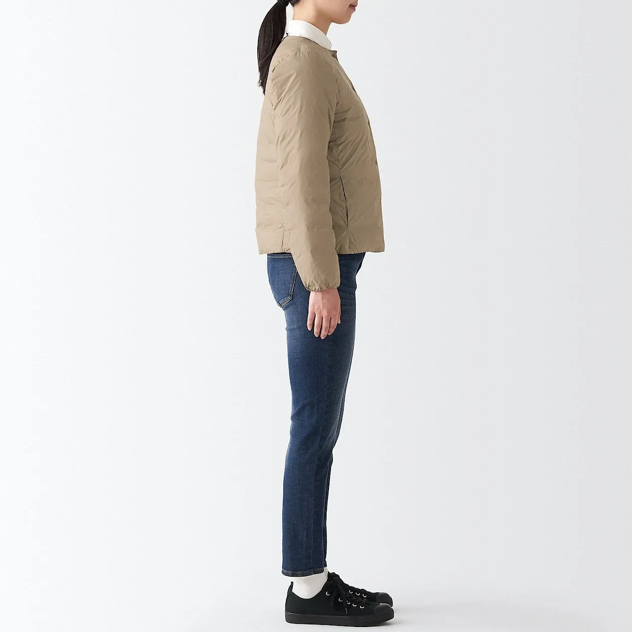 Nylon Lightweight No collar Down jacket