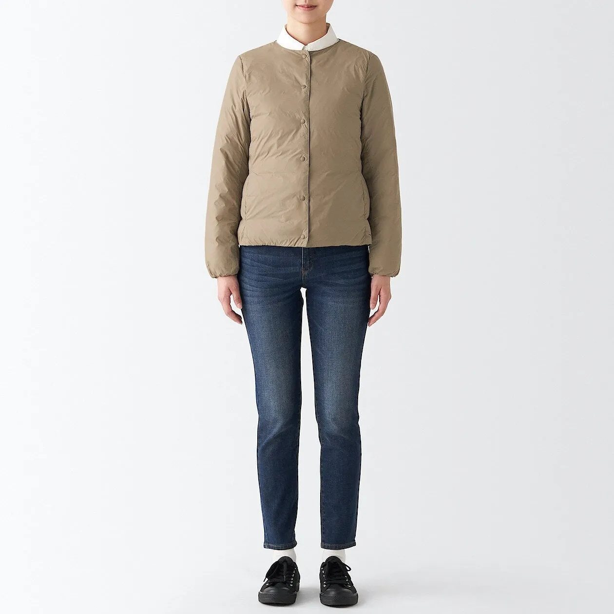 Nylon Lightweight No collar Down jacket