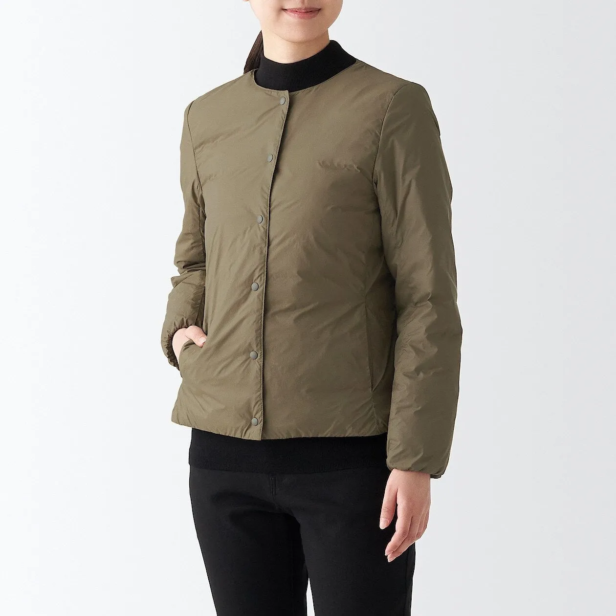 Nylon Lightweight No collar Down jacket