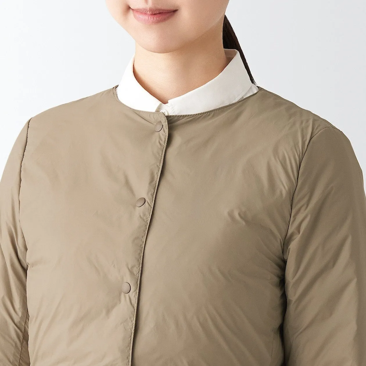 Nylon Lightweight No collar Down jacket