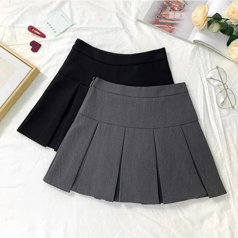 Obsidian Phoenix Pleated A-Line Short Skirt