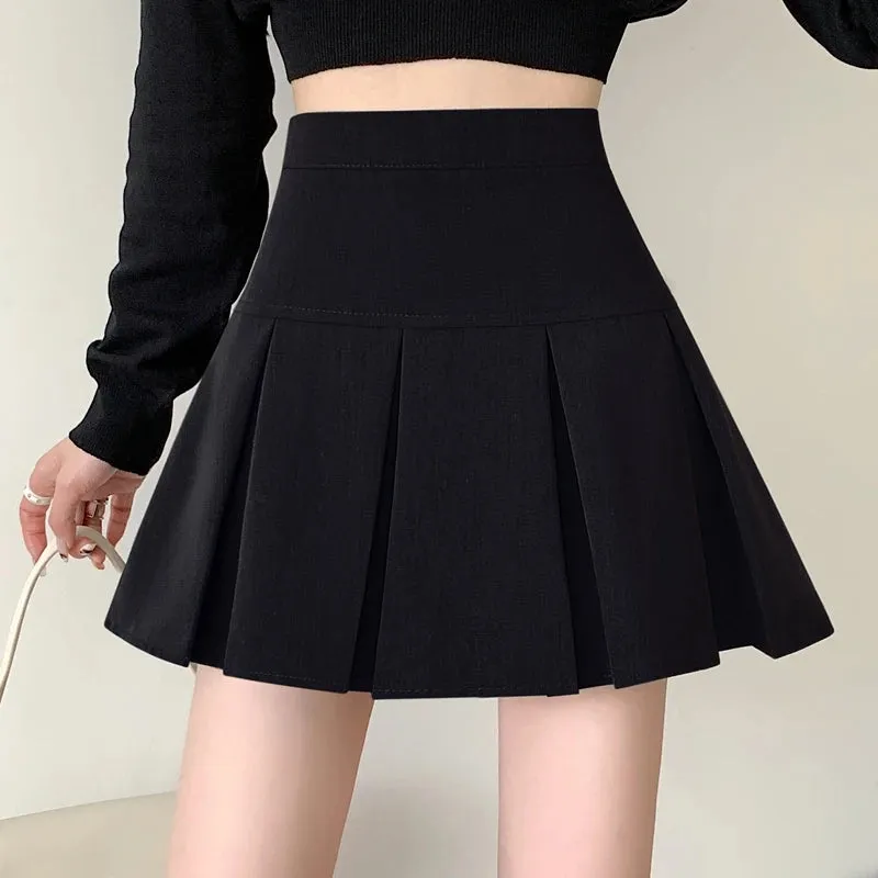 Obsidian Phoenix Pleated A-Line Short Skirt