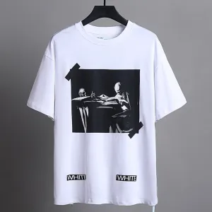 OFF WHITE Oil painting series arrow pattern T-Shirts