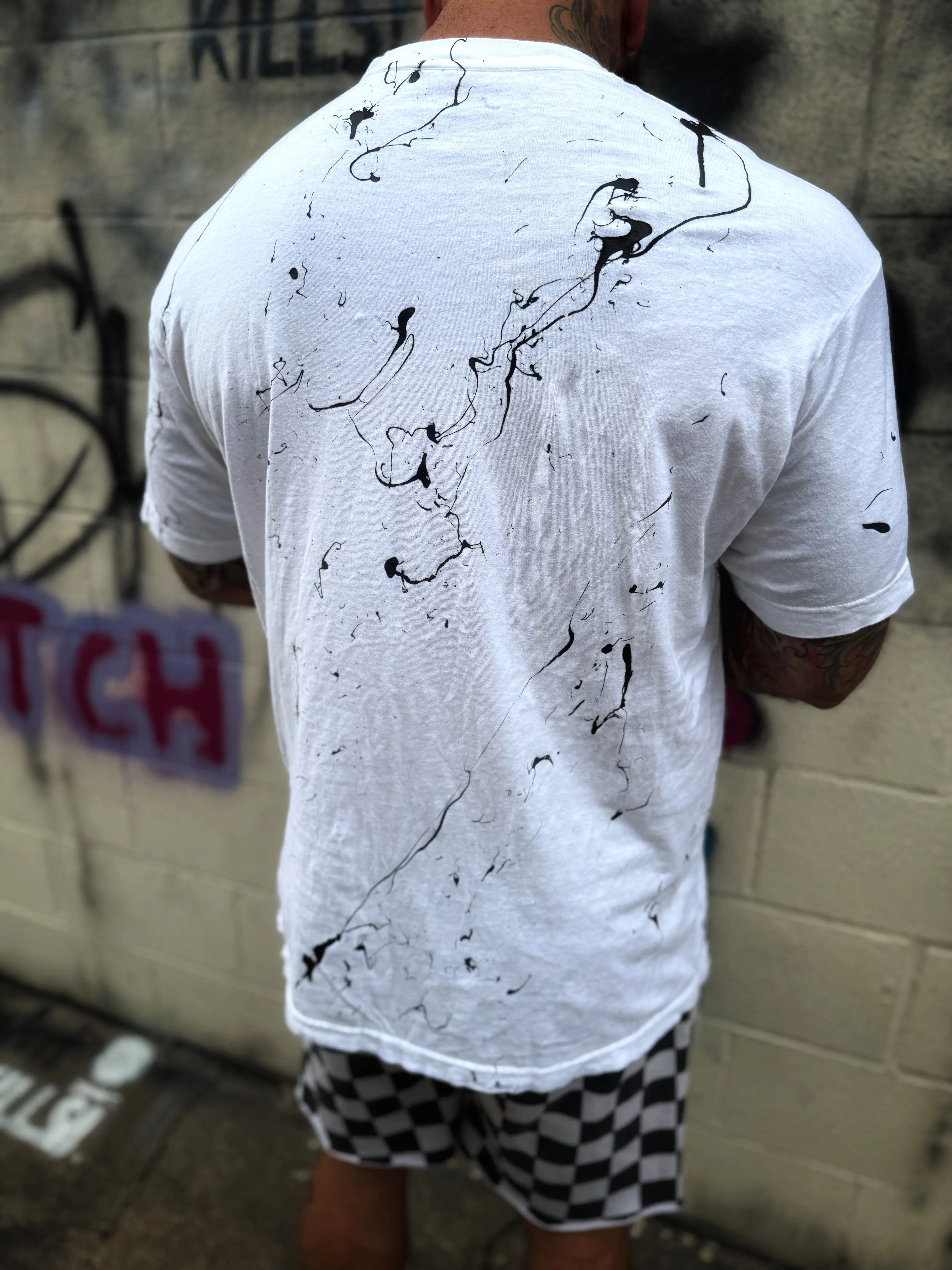 OIL ROAD RASH WHITE TEE - 1.0