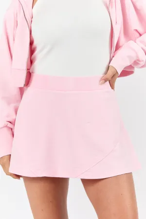 One On One Pink Fleece Skort