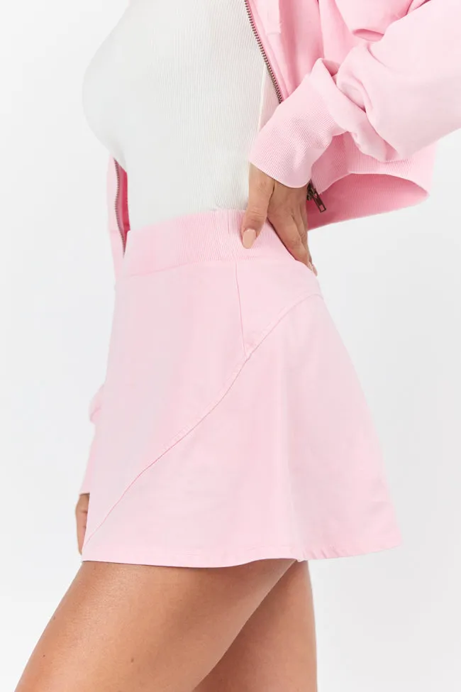 One On One Pink Fleece Skort