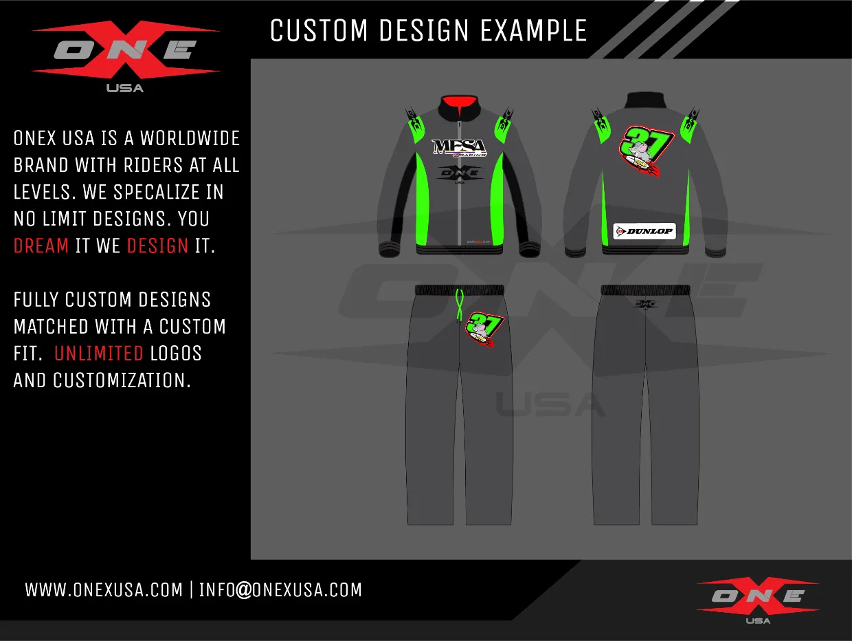 OneX USA Custom Racer Jacket & Sweatpants Tracksuit