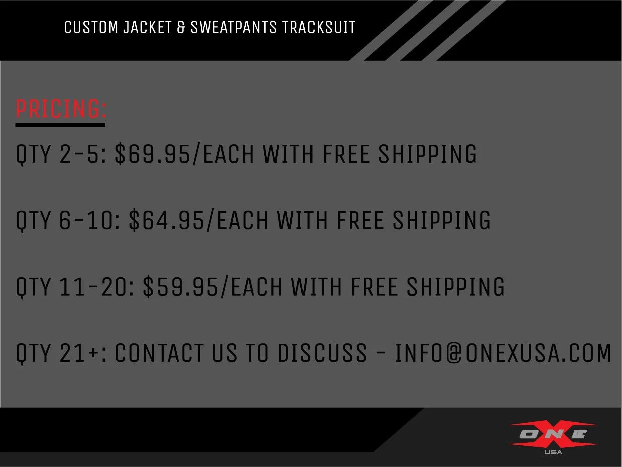 OneX USA Custom Racer Jacket & Sweatpants Tracksuit