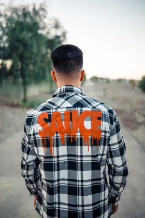 Orange Sauce | White/Black Flannel Shirt