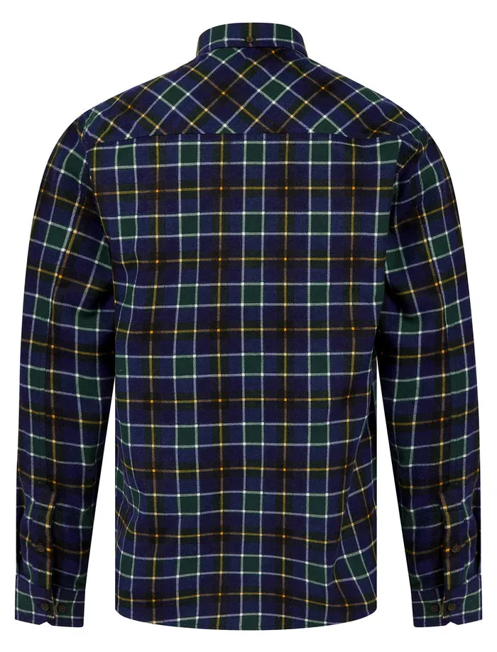Oscarville Checked Cotton Shirt Pine Green
