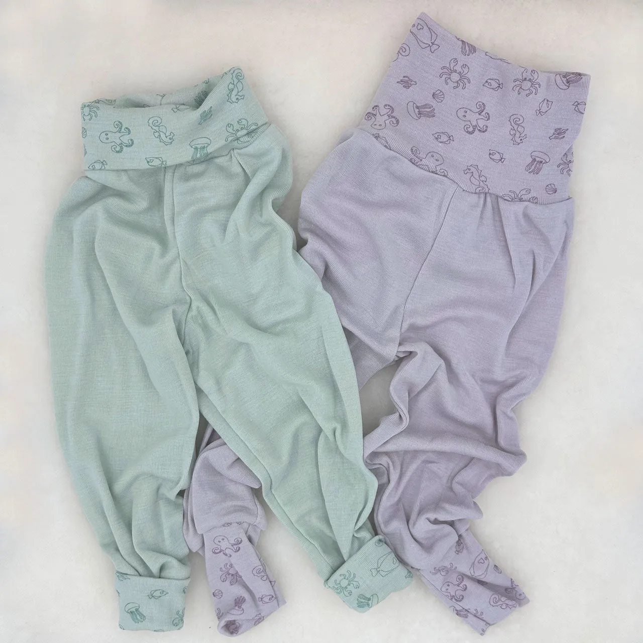 OUTLET ENGEL Organic Wool/Silk Baby Pants in PASTELS