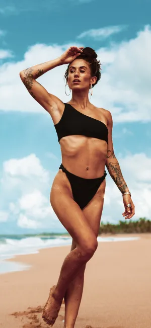 Paige Bottom- Black Ribbed