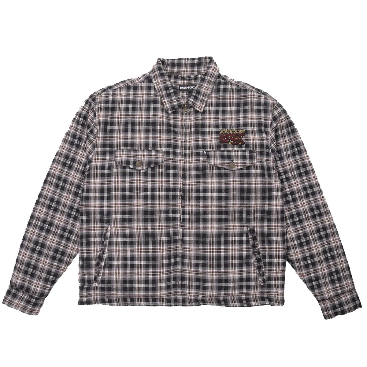 Pass~Port - Antler Zip Flannel Black/Red