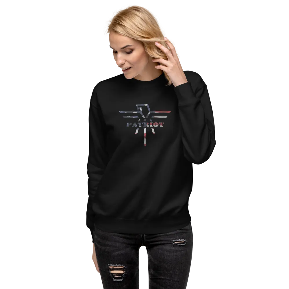 Patriot Eagle Logo RWB Flag Fleece Pullover