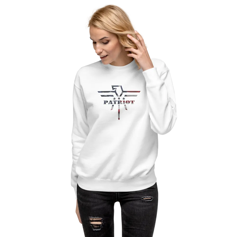 Patriot Eagle Logo RWB Flag Fleece Pullover