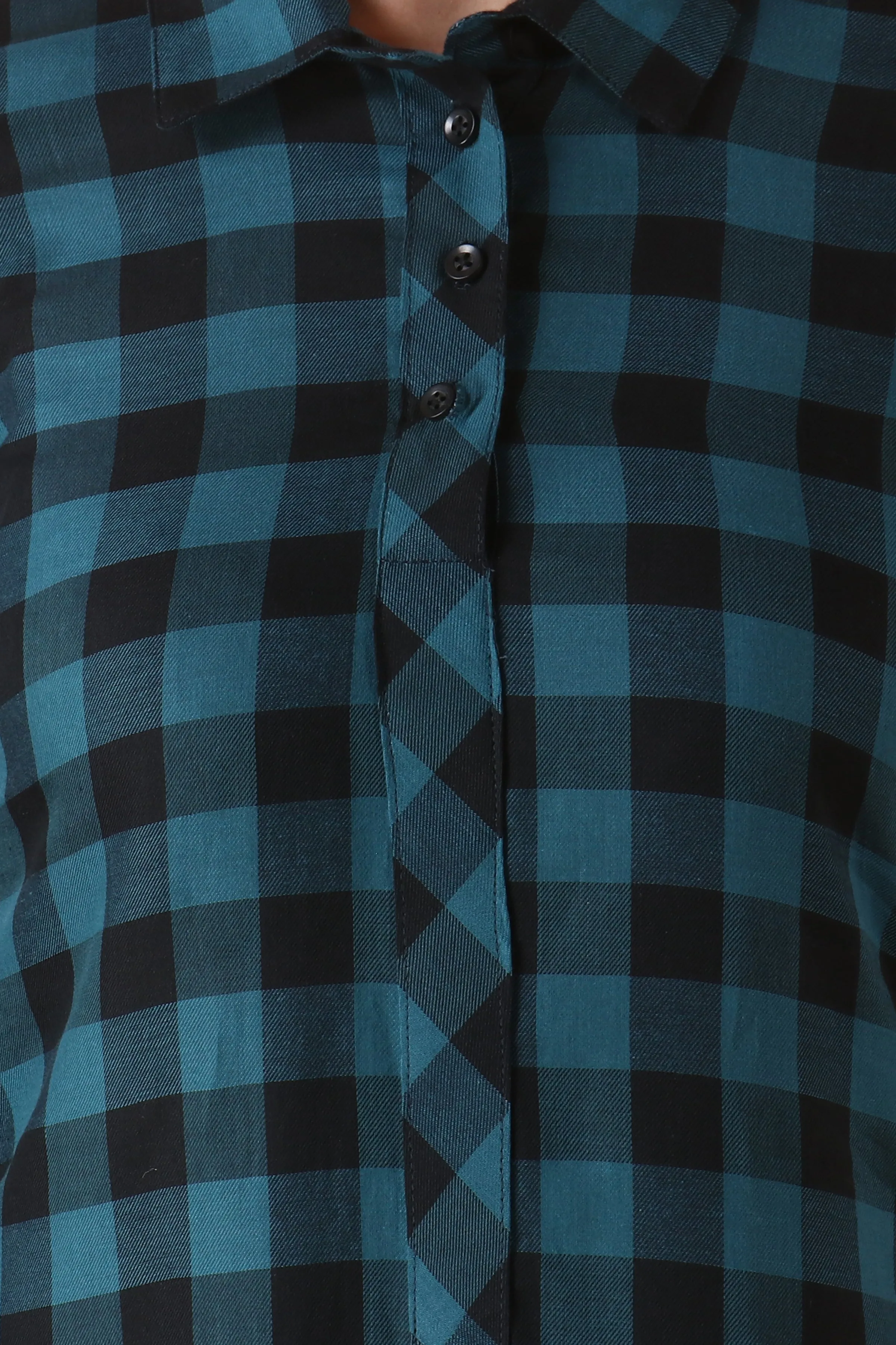 Peacock Checked Woollen Kurta