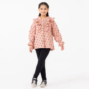 Pink Flannel Printed Top
