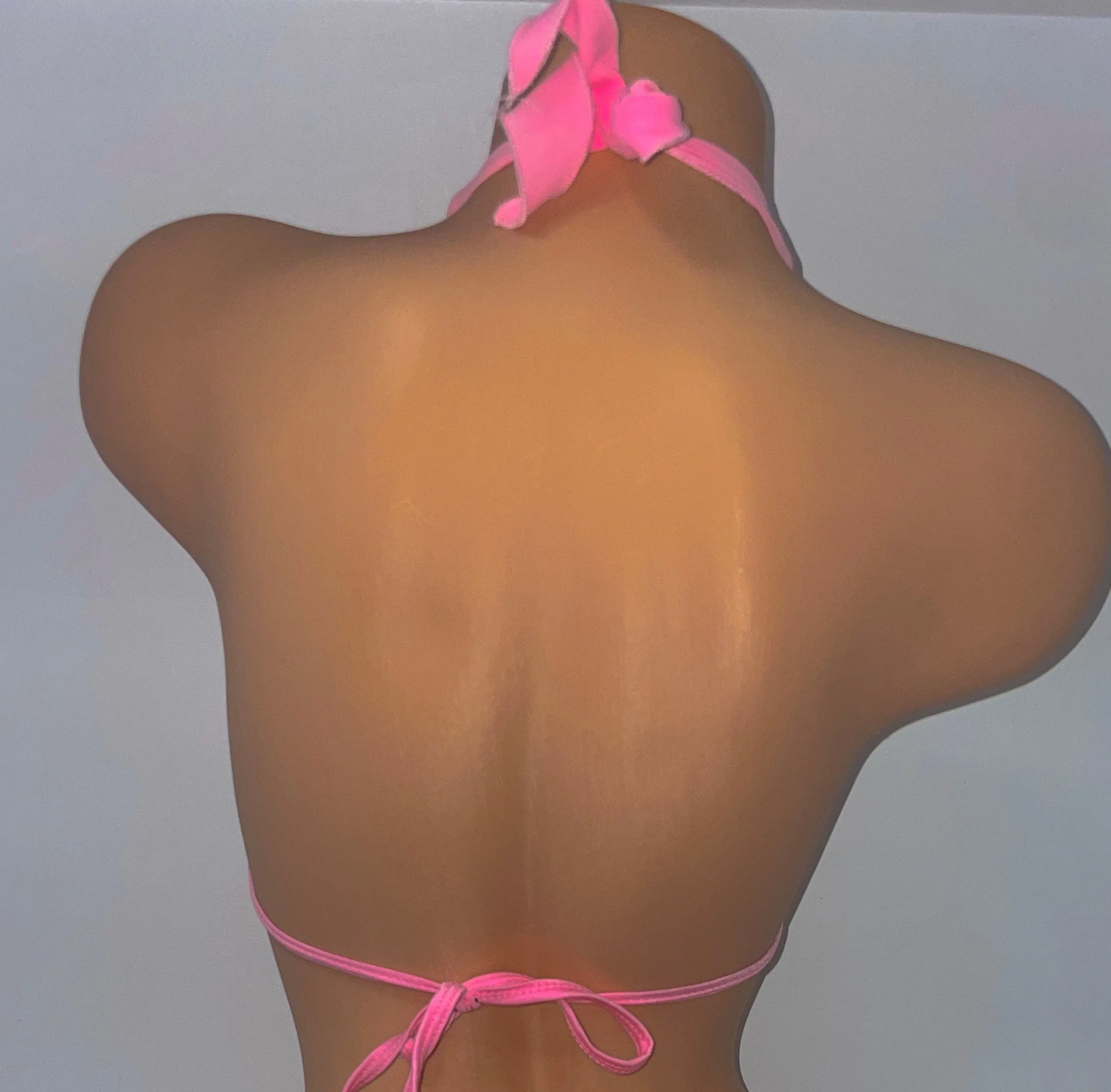 PINK MERMAID HAND BRAIDED BIKINI TOP
