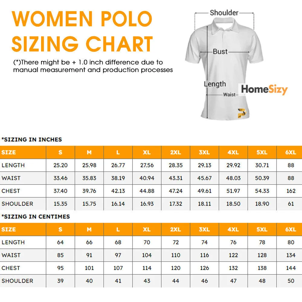 Pink Simple Golf Clubs Pattern - Women Polo