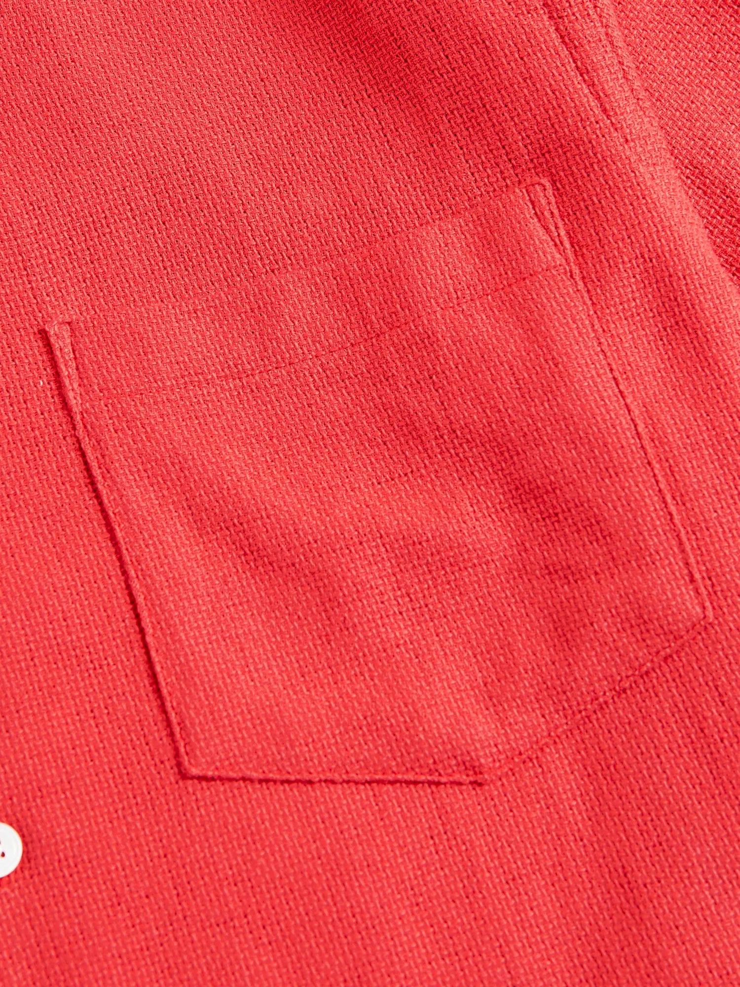 Pique Button-Up Shirt in Clay