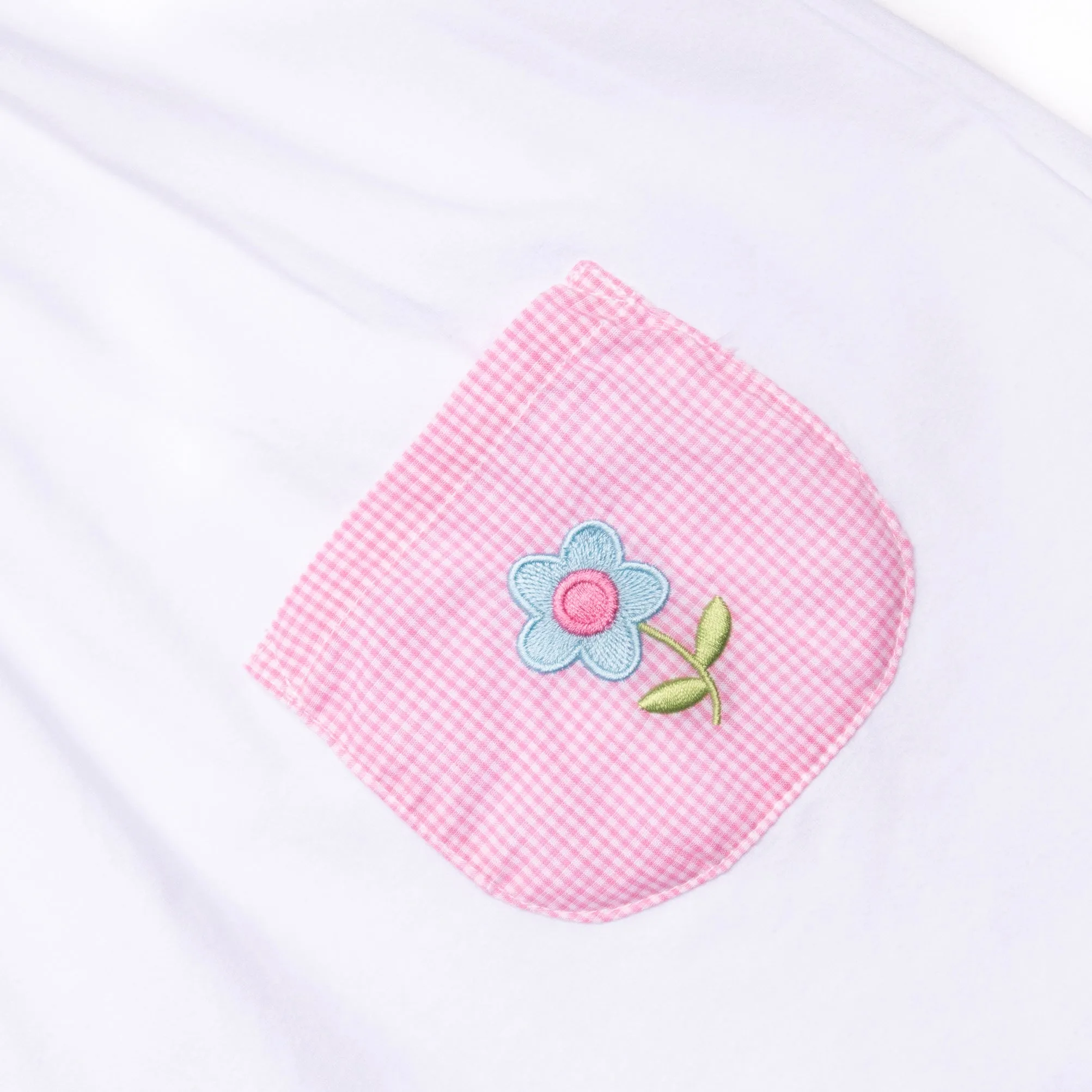 Pockets of Petals Embroidered Dress, Pink
