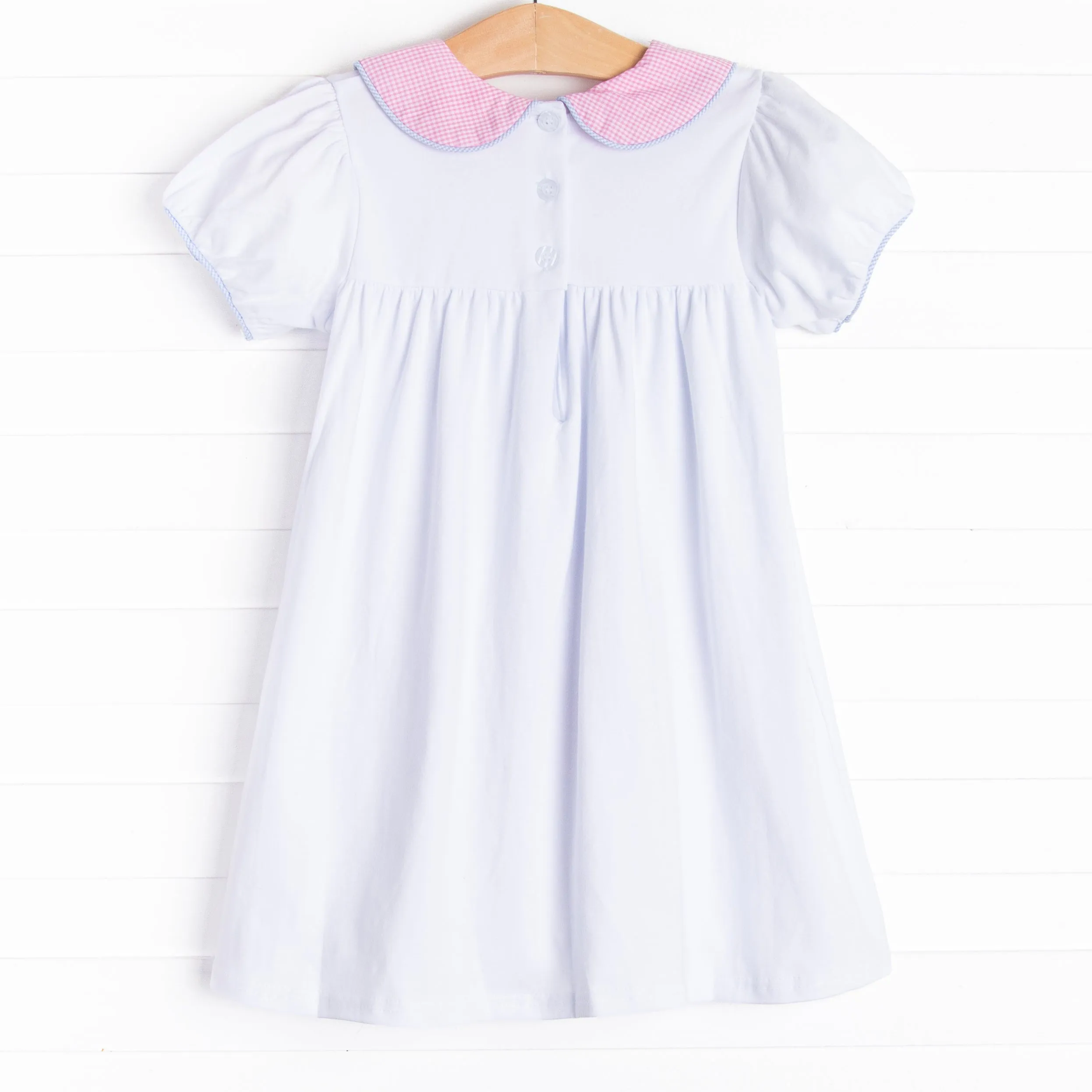 Pockets of Petals Embroidered Dress, Pink