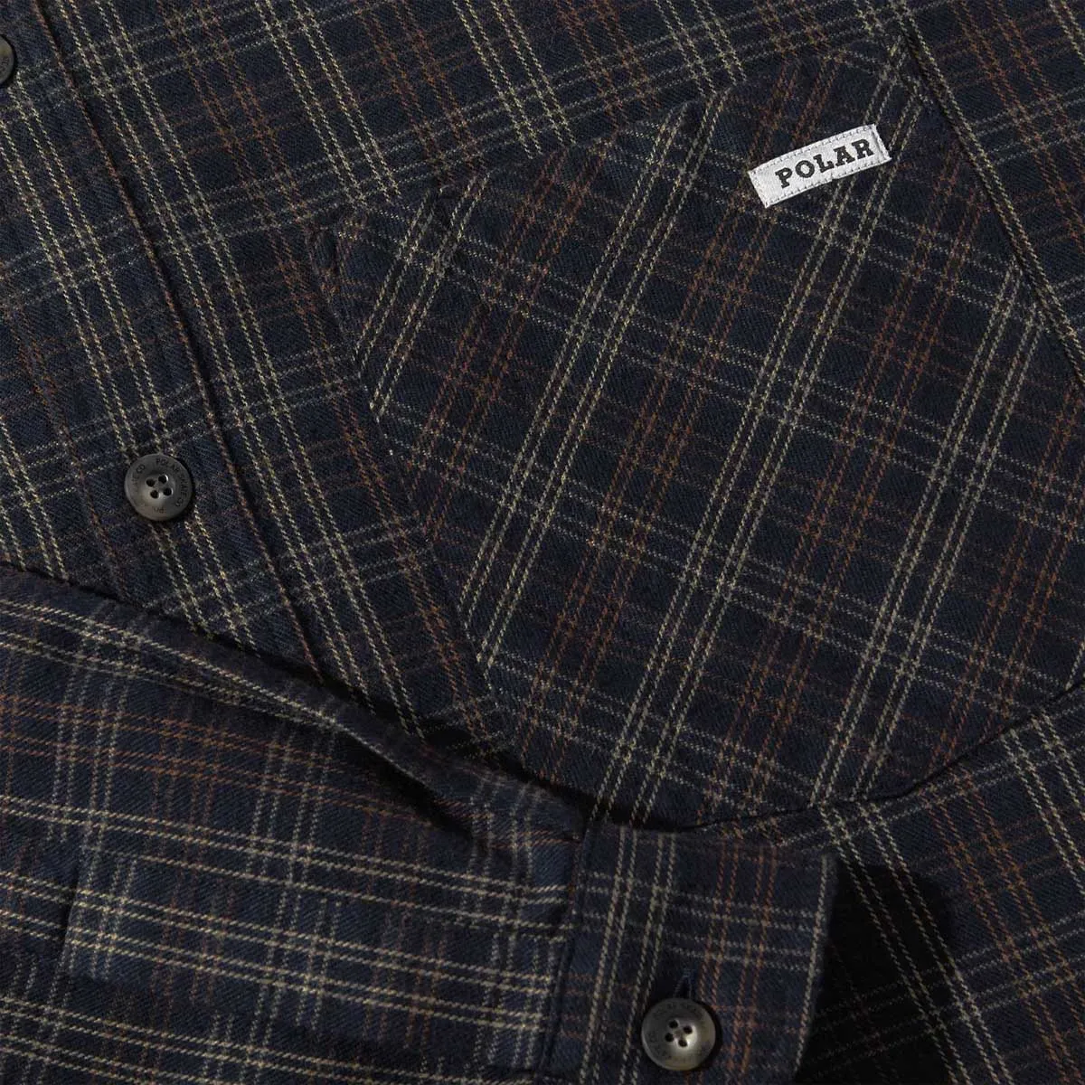 Polar - Mitchell Flannel Shirt Navy/Brown