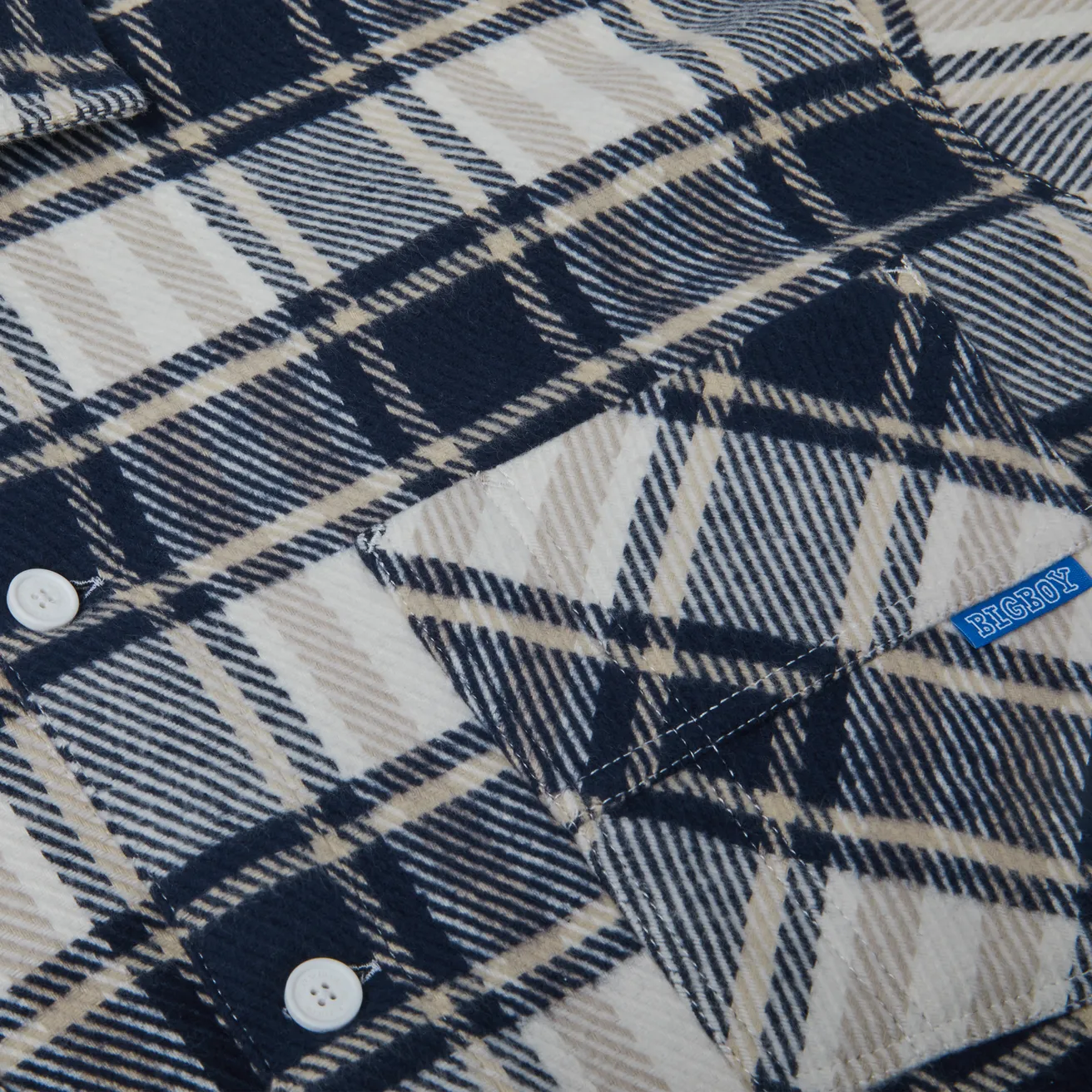 Polar Skate Co Big Boy Flannel Shirt Navy