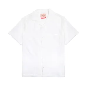 Portuguese Flannel Flame Camp Collar Shirt in White