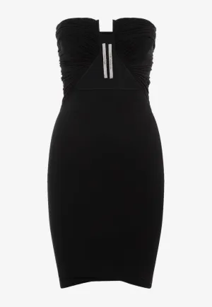 Prong Jersey Ruched Mini Dress