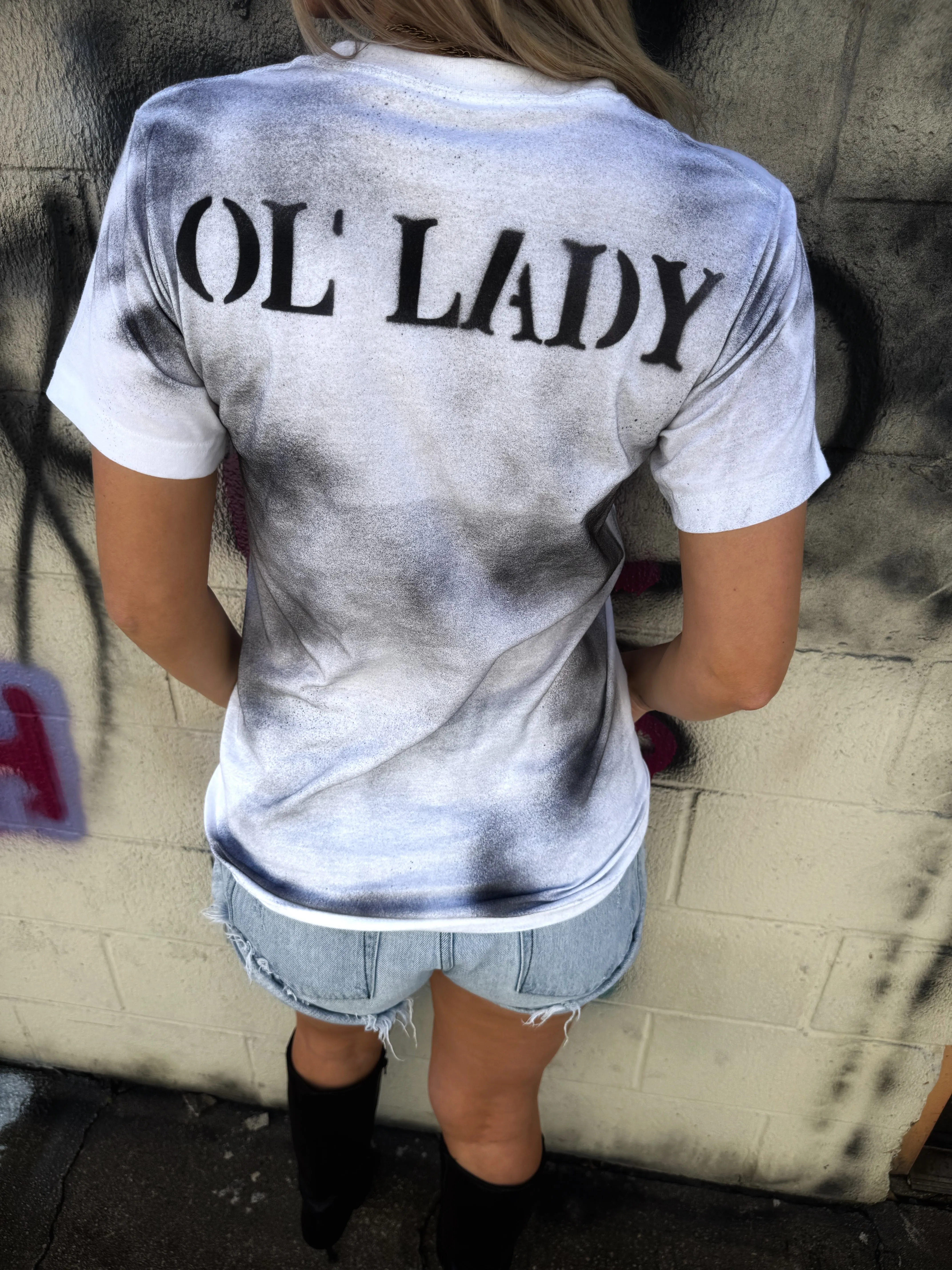 PUNK OL LADY WHITE TEE