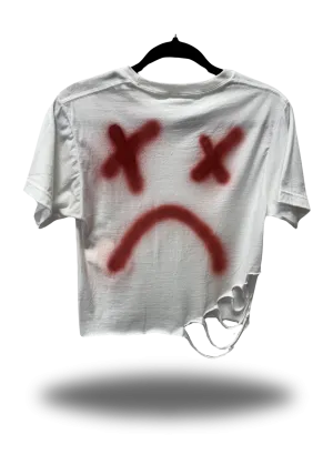 PUNK ROAD RASH WHITE CROP TOP 1.0